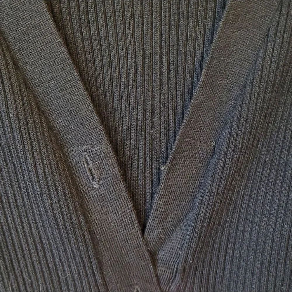Cache Black Ribbed Studded Button Front Cardigan - Picture 5 of 5